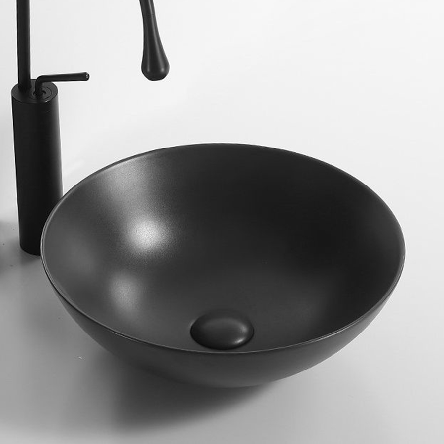 MASAI40cm washbasin black matte